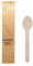 Monouso | 50 Cucharas de Madera Enfundadas Individualmente, 16cm, Color Natural, Envasadas, Cucharas para Aperitivos, Entrantes, Eventos, Catering