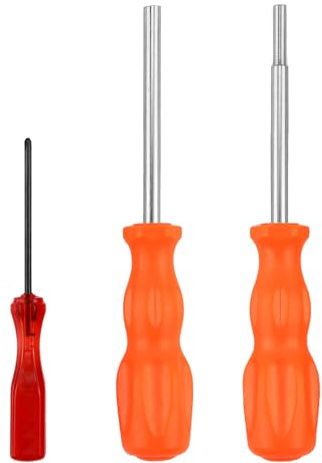 Gamebit Security Screwdriver Set 3 Pack, 3.8mm and 4.5mm Security Screwdriver and 2.5mm Triwing Screwdriver for Super Nintendo, SNES, NES, N64 and GameBoy, Orange