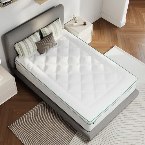 Novilla Matratzen Topper 80x190cm, Ultra Soft Polyester Langlebig Atmungsaktiv 3D Matratzentopper Superweich Flauschige Matratzenbezug Weiß