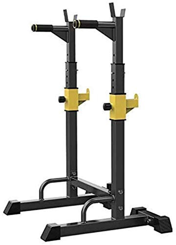 KHYTEBV Langhantelständer Dipständer Langhantelständer Gewichtheben Rack Gym Klimmzugstange Kniebeugenständer Bank Multifunktionspresse Verstellbare Halterung Indoor Ho