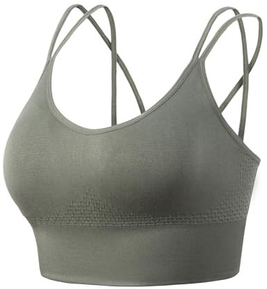 Push Up BH Damen Bra Bequemer, Verstellbarer BH ohne Bügel, Nahtloser BH für Damen Sieh An (Army Green, XXL)