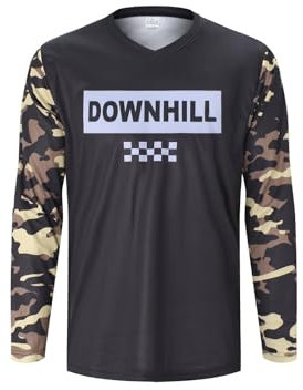 New Mens Outdoor Sports Long Sleeve Cycling MTB Jerseys Downhill Jerseys Mountain Bike Clothing