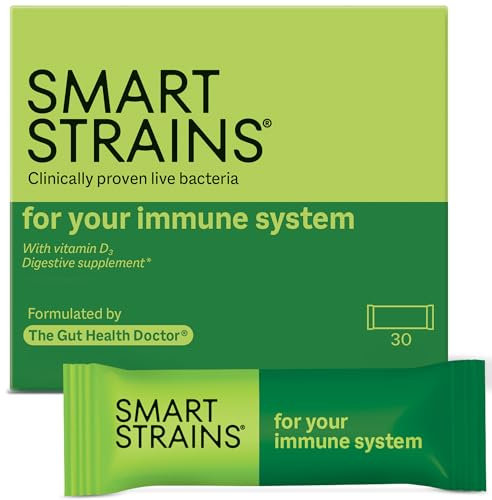 SMART STRAINS For Immunity & Digestion – Clinically Proven Probiotics | Formulated by The Gut Health Doctor | 20 Billion of the World’s Most Studied Bacterial Cultures | With Vitamin D3 | 30 Sachets