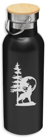 Bouteille isotherme avec motif loup hurlant