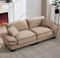 LIFEISLE Sofa 2 Sitzer 224x81cm Couch, Polstersofa aus Cordstoff Doppelsofa mit Breite Armlehnen für Wohnzimmer/Schlafzimmer/Büro Khaki