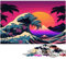 1000 Piece Jigsaw Puzzles for Adults Japanese Waves Jigsaw for Gifts Size 38x26cm