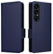 Unichthy Phone Case for Sony Xperia 1 VII 2025 Cover Flip Shockproof Litchi Texture Anti-slip Wallet Case PU Leather Stand Magnetic Closure Folio Phone Skin for Sony Xperia 1 VII 2025 Navy Blue