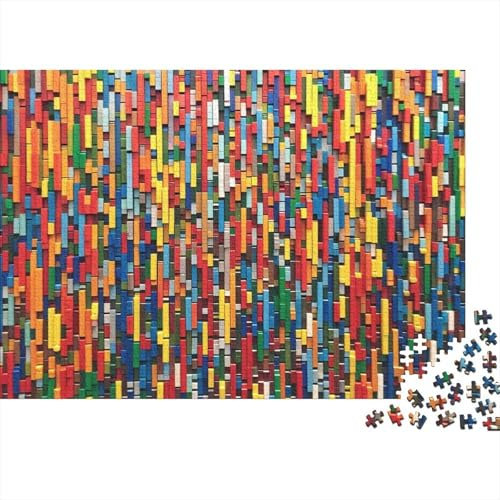 Colored Building Blocks 1000 Pieces Jigsaw Puzzles for Adults Festive Gifts Family Challenging Educational Challenge Home Decoration for Adults And Kids Age 12 Years Up 1000pcs (75x50cm)
