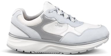 JOYA Tina III Blue-White, sportlicher Sneaker für Damen aus leichtem, atmungsaktivem Glattleder sowie Mesh und mit komfortabler Dämpfung, in schicker Blau-Weiß-Kombi