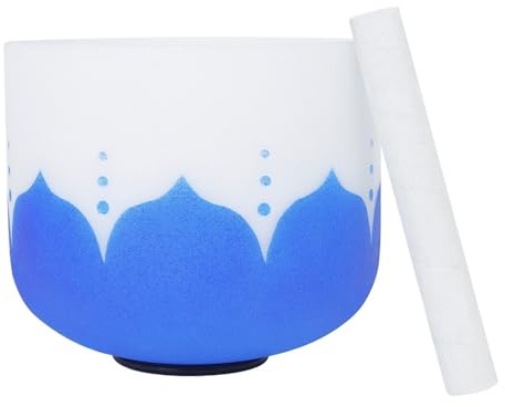 Crystal Singing Bowl Crystal Singing Bowl Note D 13 Inch Meditation Frosted Therapy Sound Stick