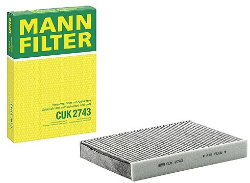 MANN-FILTER CUK 2743 Filtro aria cabina - Filtro Antipolline con Carbonio attivato - per Autovetture + veicoli commeriali