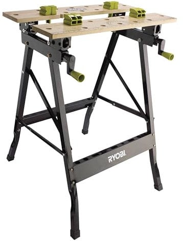 Ryobi RWB02 Piano da Lavoro Pieghevole e Regolabile, Struttura Robusta, Altezza Regolabile, Massima Stabilità, Facile da Trasportare