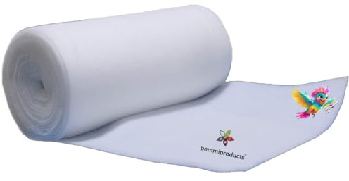 pemmiproducts Volumenvlies 400g/m², 1,5 x 1 m, ca. 4 cm dick | Patchworkvlies aus 100 % Polyester, Polstervlies, Vliesstoff, Polsterwatte, Watte