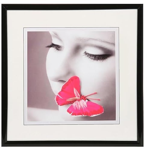 IDEAL TREND New Lifestyle Kunststoff Bilderrahmen quadratisch Foto Rahmen Picture Frame Collage: Farbe: Schwarz | Format: 50x50