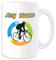 Personalised Gift - Large Road Cycling Mug (Sport Outline Design Theme, White) - Any Name/Message on Your Unique Mug - Bicycle Touring Racing Riding Bike