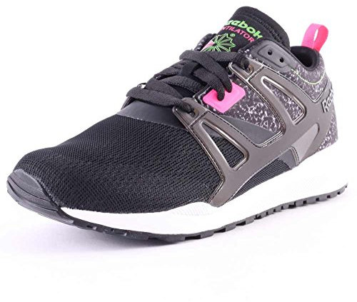 Reebok Ventilator Adapt Graphic Mens Leather & Mesh Trainers Black - 42 EU