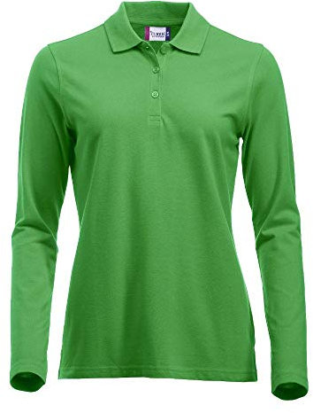 CliQue Women's Clique Classic Long Sleeved Womens Marion Polo Shirt, Green (Apple Green), S UK
