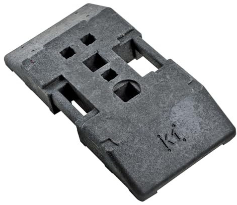 éS Fußplatte Typ K1-28 kg, mit 60 x 60 und 40 mm Öffnungen, für Absturzsicherungen, Verkehrszeichen