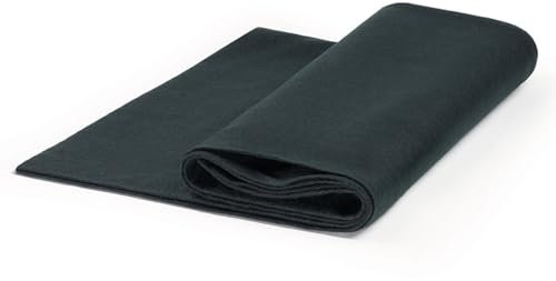 The Felt Store Bastelfilz Meterware 1,6mm Schwarz, Filzstoff Länge 1 m, Breite: 1,8 m