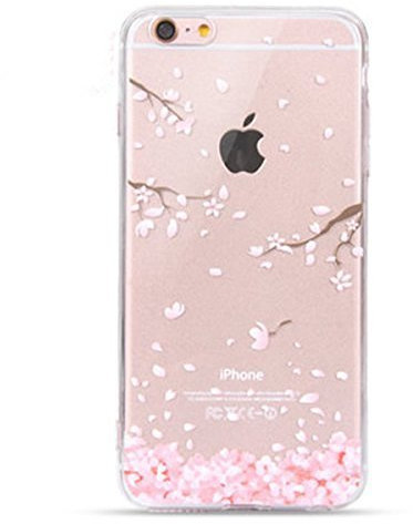 Visibee - Cherry Blossom Ultra-Thin Soft Gel TPU Silicone Case For iPhone 6 6s