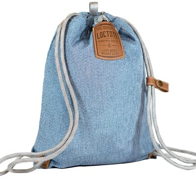 LOCTOTE Kordelzug Rucksack Einheitsgröße Denim Blue