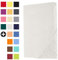 Heim24h Spannbettlaken 90x200cm bis 30 cm, Weiß, 100% Baumwolle Bettlaken, Öko Tex Zertifiziert Jersey Spannbetttuch