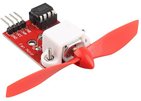 HALJIA L9110 Fan Motor Module with Propeller for Arduino Firefighting Robot Design 75mm DC 5V PWM