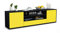 Stil.Zeit TV Schrank Lowboard Armida, Korpus anthrazit matt, Front Farb-Design Sonnengelb (180x49x35cm), mit Push-to-Open Technik & Leichtlaufschienen