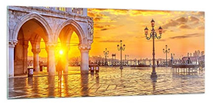 ARTTOR Glasbild 100x40cm Wandbild Glasdruck Architektur Städte - 3665