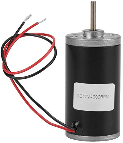 Permanentmagnet DC Motor, 6V / 12V / 24V 21W Hochgeschwindigkeits-CW/CCW Permanentmagnet DC Kohlebürstenmotor für DIY Generator(12 V 4000 U/min)