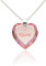 Individuelle Kinder Kette mit Rosa Herz erstellt mit Swarovski Elements Herz Anhänger personalisiert mit Namensgravur zum Kindergeburstag Geburt Kommunion oder Glücksbringer