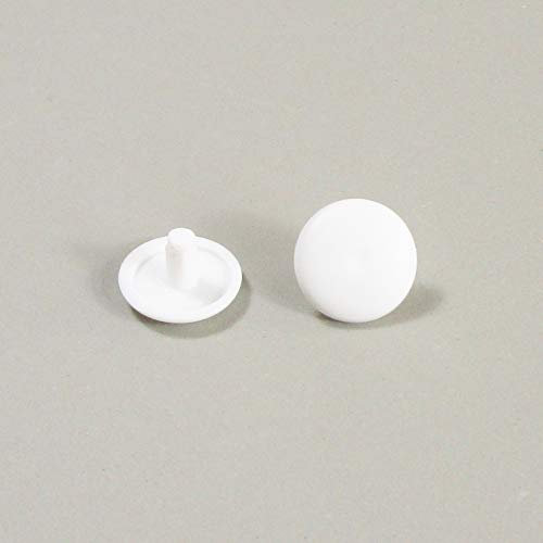 ajile - Abdeckstopfen aus Kunststoff WEISS für Bohr- und Montagelöchern mit 3 mm Durchmesser - 50 Stck. - OBF203x50-FBA