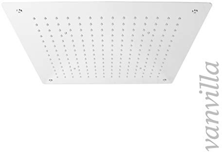 vanvilla Duschkopf Edelstahl Regenduschkopf flächenbündig Regendusche Regenbrause Brausekopf 60cm x 60cm gebürstet