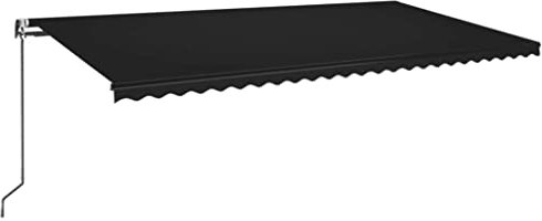vidaXL Gelenkarmmarkise Automatisch Markise Balkonmarkise Sonnenmarkise Sonnenschutz Sichtschutz Terrasse Garten Balkon 600x350cm Anthrazit