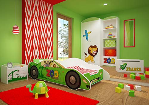 HappyBabies - CARBETT 190x90cm Doppelseitiges Kinderbett Modernes Design mit sicheren Kanten und Absturzsicherung Schaumstoffmatratze 7 cm