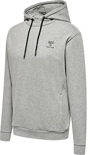 hummel Herren Hmloffgrid Hoodie Hooded Sweatshirt, Grey Melange/Forged Iron, L EU