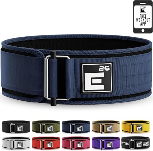Selbstschließender Gewichthebergürtel – Premium Gewichthebergürtel für ernsthafte funktionelle Fitness, Gewichtheben und olympische Gewichthebersportler (Medium, Blau)