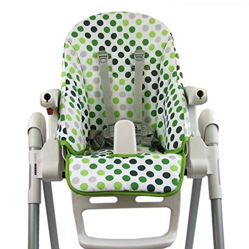 BAMBINIWELT Ersatzbezug Sitzkissen Bezug kompatibel mit Peg Perego Prima Pappa ZERO3 & SIESTA (pistazie Punkte)