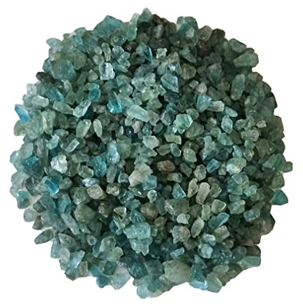Apatit mini Rohsteine, Rohstücke, Dekochips ca. 3-9 mm schöne blaue Farbe 500 g