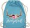 Turnbeutel Rucksack - Kompatibel mit Oktoberfest Tasche - Herzmadl - Unisize - Hellblau - mitbringsel aus bayern trachtenrucksack bayrische madl beutel trachtentaschen bayrisch hirsch stoffrucksack