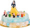 Princess Biancaneve e i sette nani, con bambole e nani, decorazione per torte, decorazioni congelate, 8 pezzi