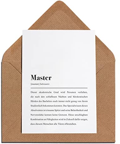 Master Definition: Glückwunschkarte mit Umschlag