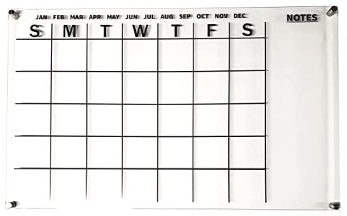 Trocken abwischbarer Acryl-Kalender, 33 x 53 cm