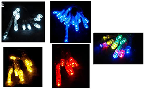 Generico STRISCIA 2M LUCI DI NATALE LED A BATTERIA DECORAZIONE ALBERO rosso bianco blu (rosso)