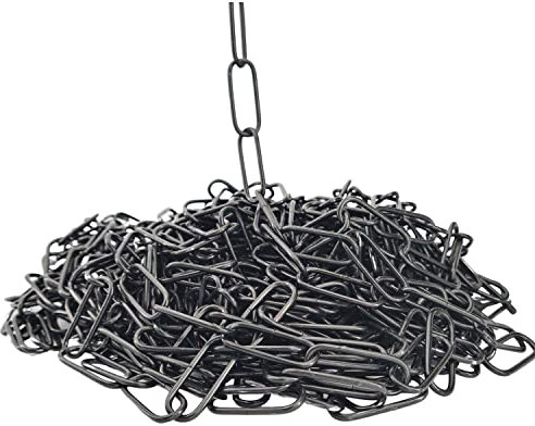 Christoph Palme 1m FE Kette ø 2,8mm Glatt Zierkette Rundstahlkette Rundgliederkette Ringkette (Schwarz)