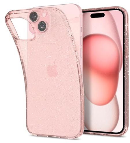 Spigen Liquid Crystal Glitter Case Compatible with iPhone 15 Plus - Rose Quartz