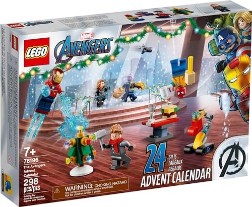 LEGO 76196 Marvel Avengers Adventskalender 2023 - Spielzeugset mit Spider-Man und Iron Man - für Kinder ab 7 Jahren, bunt