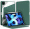 VAGHVEO Coque Rotatif pour iPad Air 11 Pouces M3/M2 (2025/2024), iPad Air 10,9 2022/2020 (5ème/4ème), iPad Pro 11 2022/2021/2020/2018, Étui Housse Cover Transparent Rotative à 360 Degrés, Vert Foncé