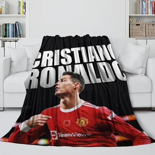 Ronaldo Flanell Decke - Fußball Decke Bringt Wärme Und Glückseligkeit An Einem Nassen Düsteren Tag - Geschenk Für Kinder Eltern Liebespaar Außer Für Den Ex 60x80inch(150x200cm)