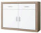 SHIITO | Mueble Aparador 2 Puertas + 2 cajones | Ideal para Cocina y Comedor | Color Cambrian y Blanco - 120 cm x 90.2 x 41.4 | Modelo AMBAR